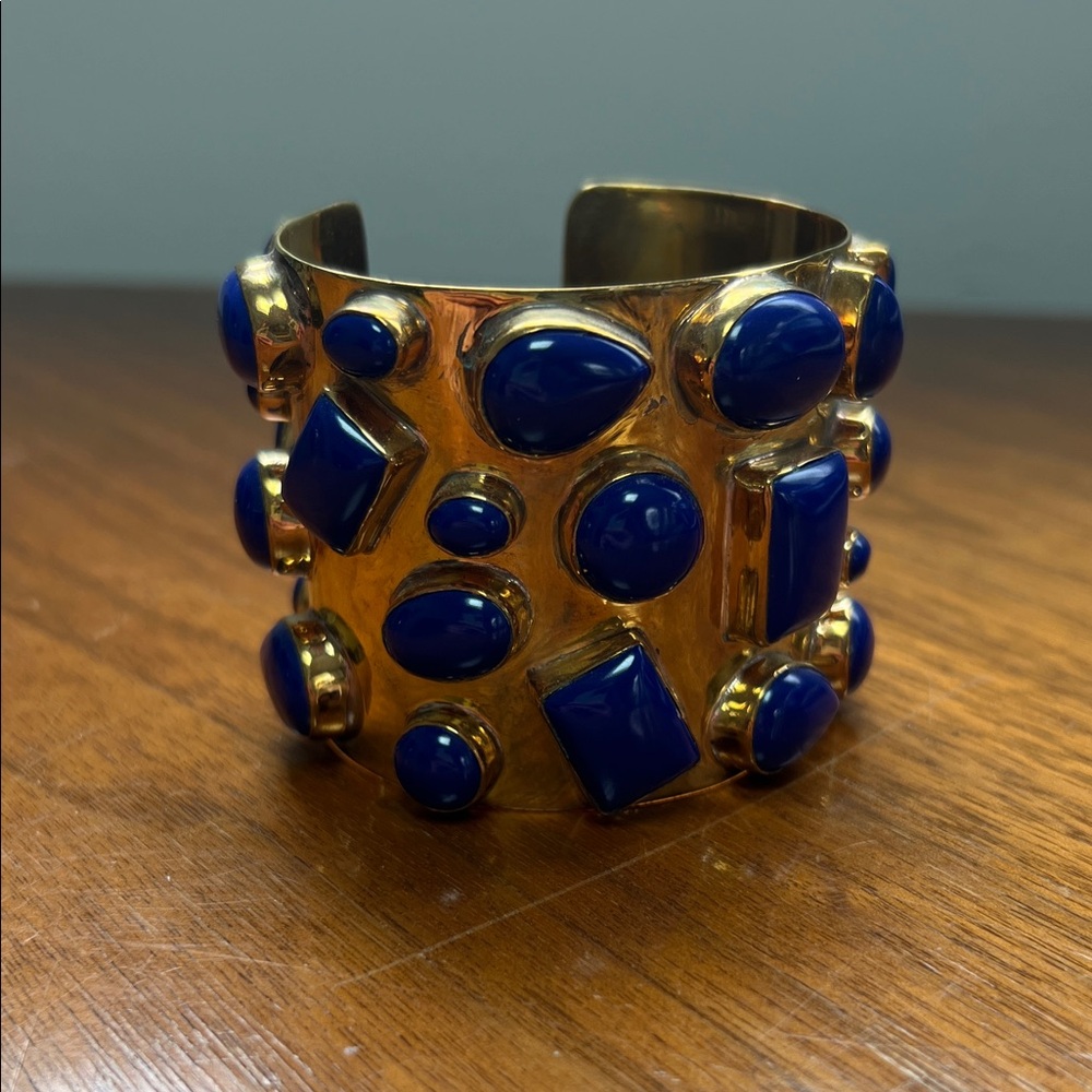 Addison Weeks Lapis Bendall Gold Cuff
